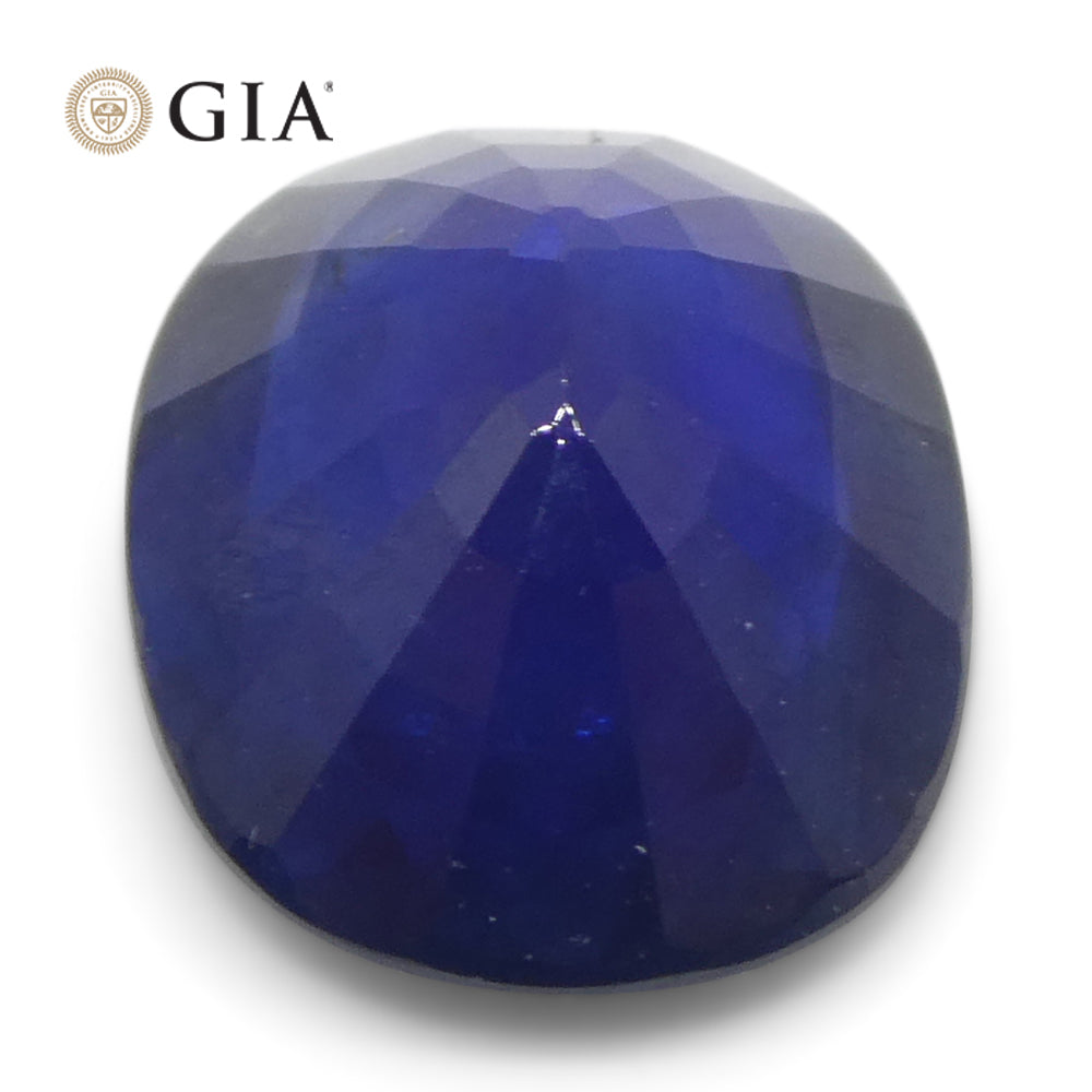 3.37ct Cushion Blue Sapphire GIA Certified Thailand - Skyjems Wholesale Gemstones