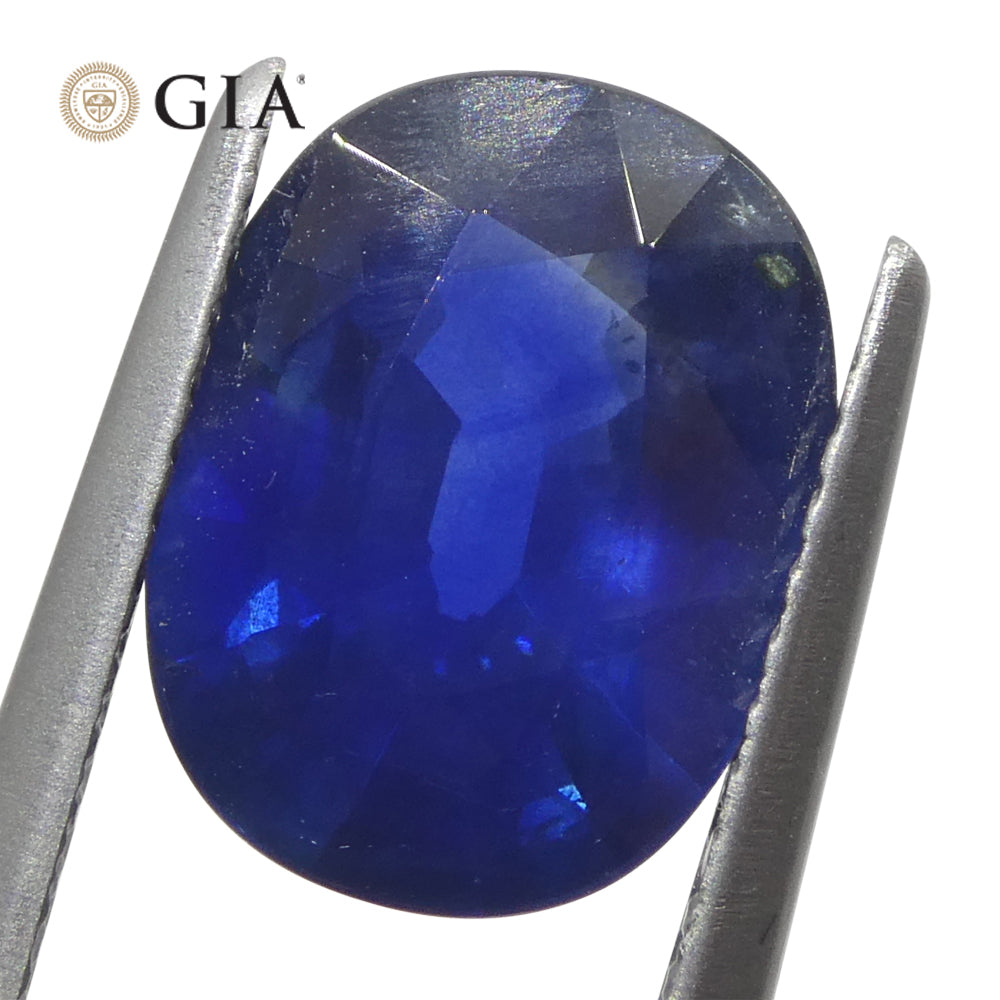 3.37ct Cushion Blue Sapphire GIA Certified Thailand - Skyjems Wholesale Gemstones