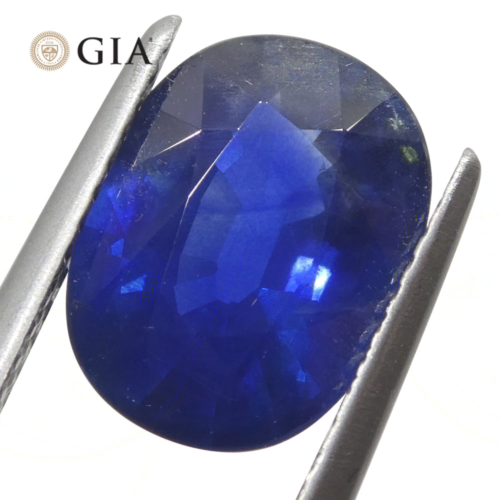 3.37ct Cushion Blue Sapphire GIA Certified Thailand - Skyjems Wholesale Gemstones