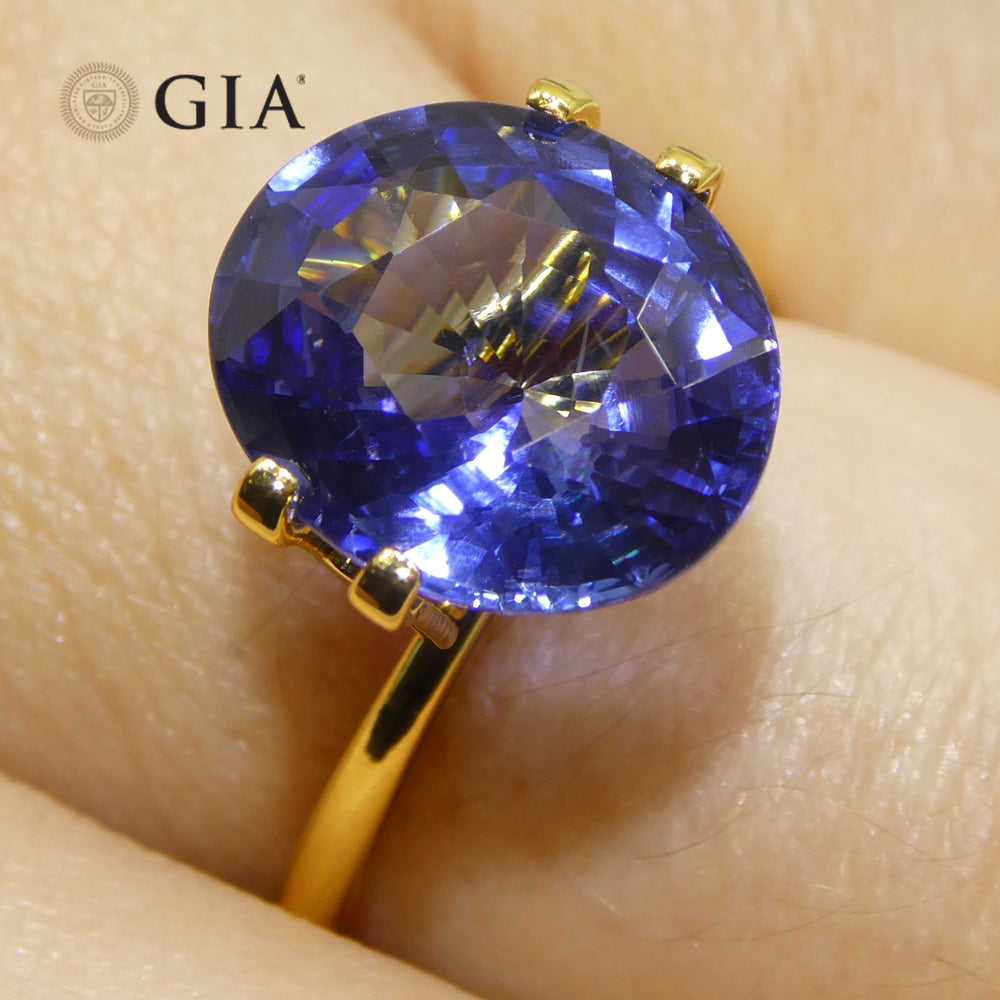5.79ct Oval Blue Sapphire GIA Certified Sri Lanka