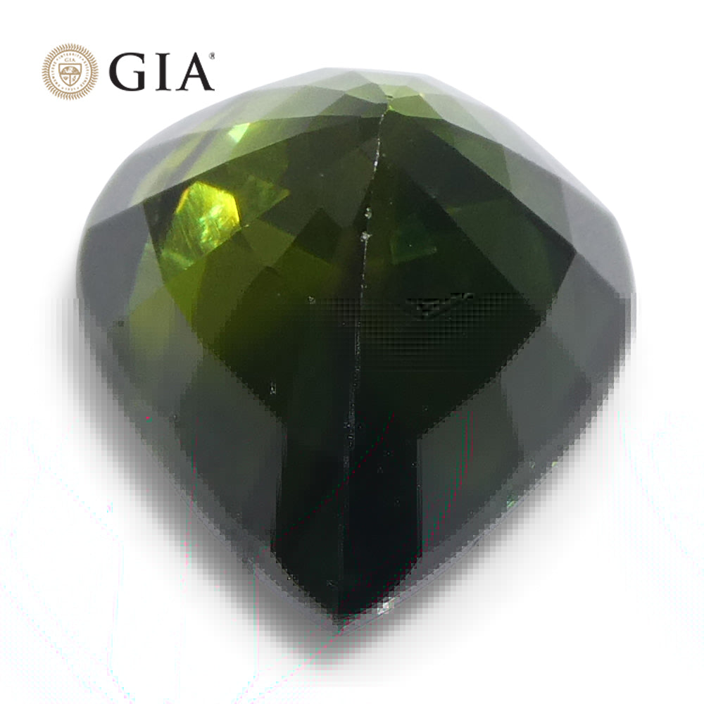 4.05ct Pear Bluish Green Sapphire GIA Certified Australia