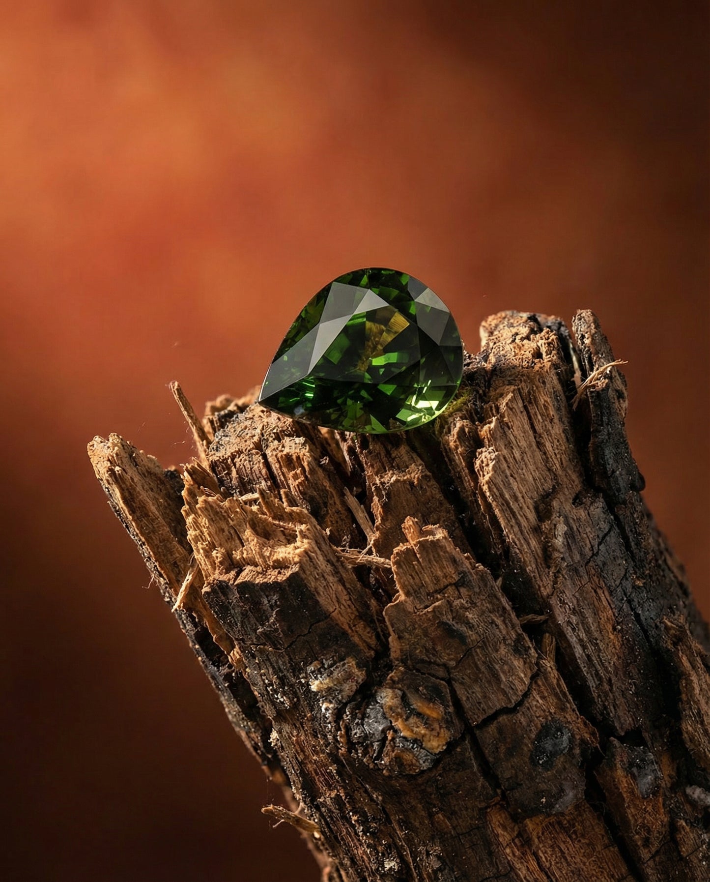 4.05ct Pear Bluish Green Sapphire GIA Certified Australia