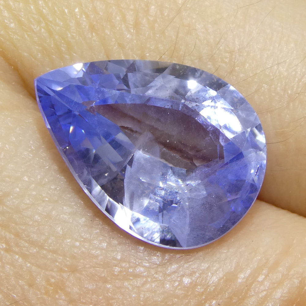 10.62ct Pear Blue Sapphire GIA Certified Sri Lanka