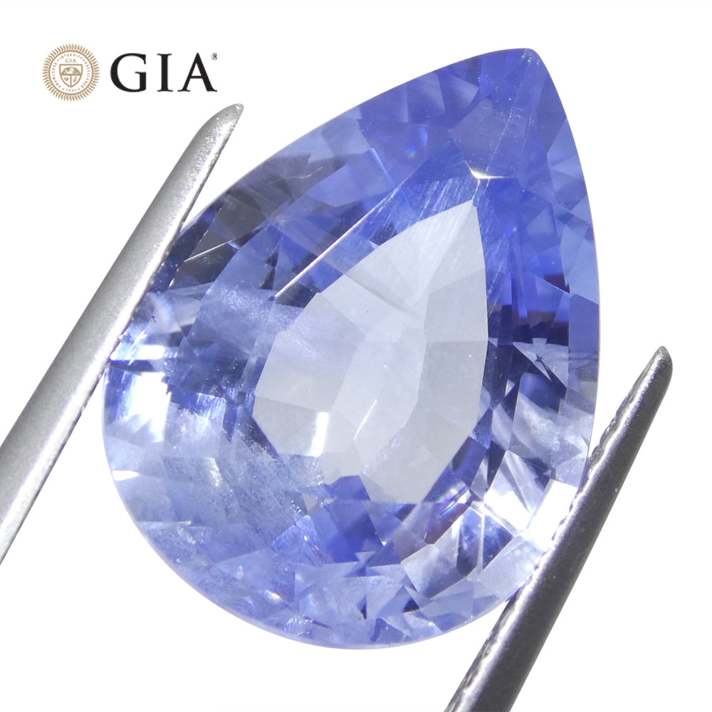 10.62ct Pear Blue Sapphire GIA Certified Sri Lanka