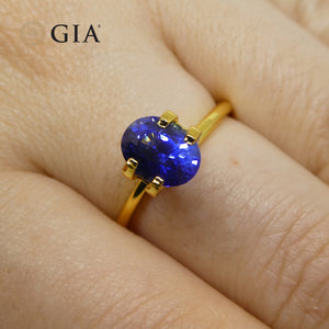 2.13ct Oval Vivid Cornflower Blue Sapphire GIA Certified Sri Lanka - Skyjems Wholesale Gemstones