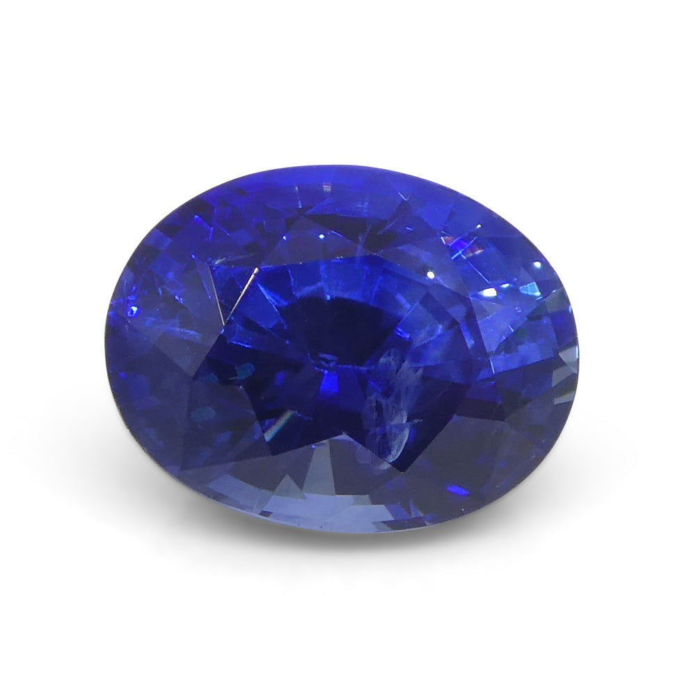 2.13ct Oval Vivid Cornflower Blue Sapphire GIA Certified Sri Lanka - Skyjems Wholesale Gemstones