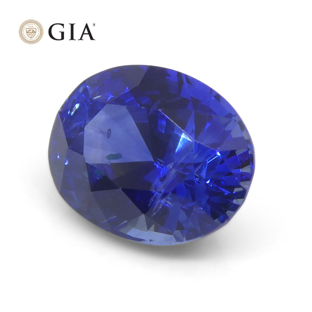 2.13ct Oval Vivid Cornflower Blue Sapphire GIA Certified Sri Lanka - Skyjems Wholesale Gemstones