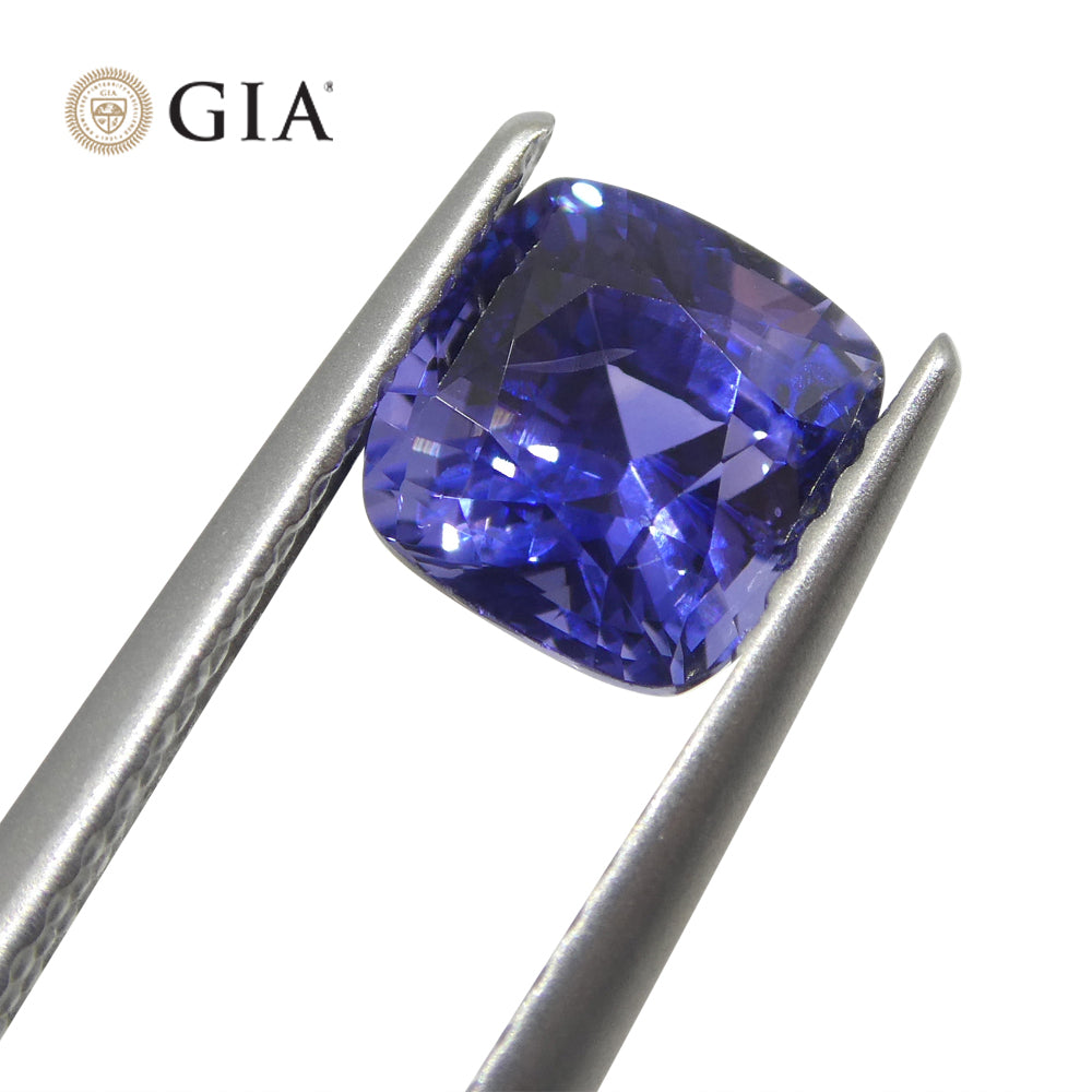 1.73ct Cushion Violetish Blue to Purple Sapphire GIA Certified Sri Lanka - Skyjems Wholesale Gemstones