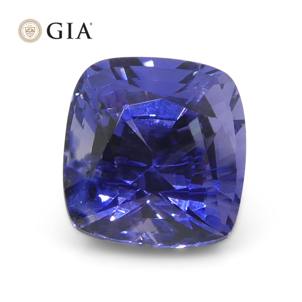 1.73ct Cushion Violetish Blue to Purple Sapphire GIA Certified Sri Lanka - Skyjems Wholesale Gemstones