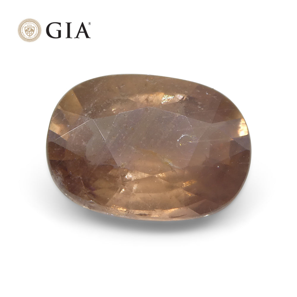 2.5ct Oval Opalescent Brownish Pink Sapphire GIA Certified East Africa Unheated - Skyjems Wholesale Gemstones