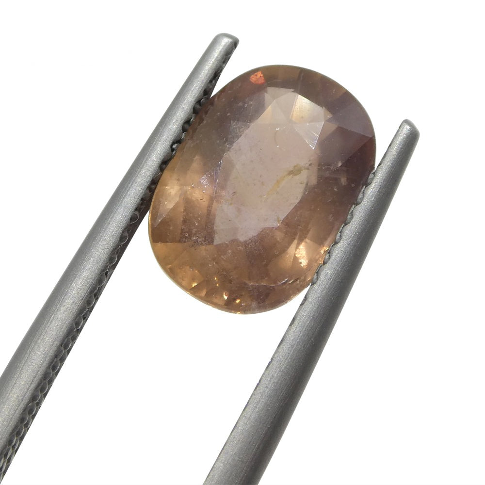 2.5ct Oval Opalescent Brownish Pink Sapphire GIA Certified East Africa Unheated - Skyjems Wholesale Gemstones