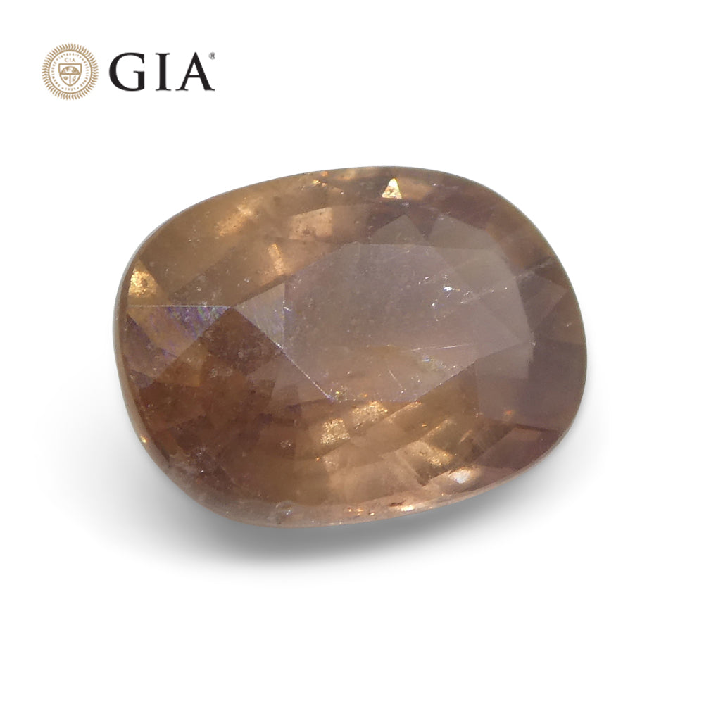 2.5ct Oval Opalescent Brownish Pink Sapphire GIA Certified East Africa Unheated - Skyjems Wholesale Gemstones