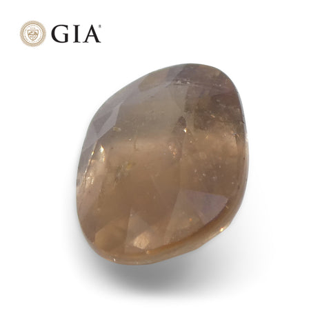 2.5ct Oval Opalescent Brownish Pink Sapphire GIA Certified East Africa Unheated