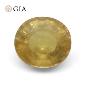 2.69ct Oval Peach Yellowish Orange Sapphire GIA Certified Tanzania Unheated - Skyjems Wholesale Gemstones