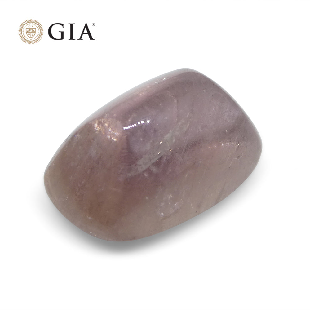 6.91ct Cushion Sugarloaf Cabochon Purplish Pink Sapphire GIA Certified Madagascar Unheated - Skyjems Wholesale Gemstones