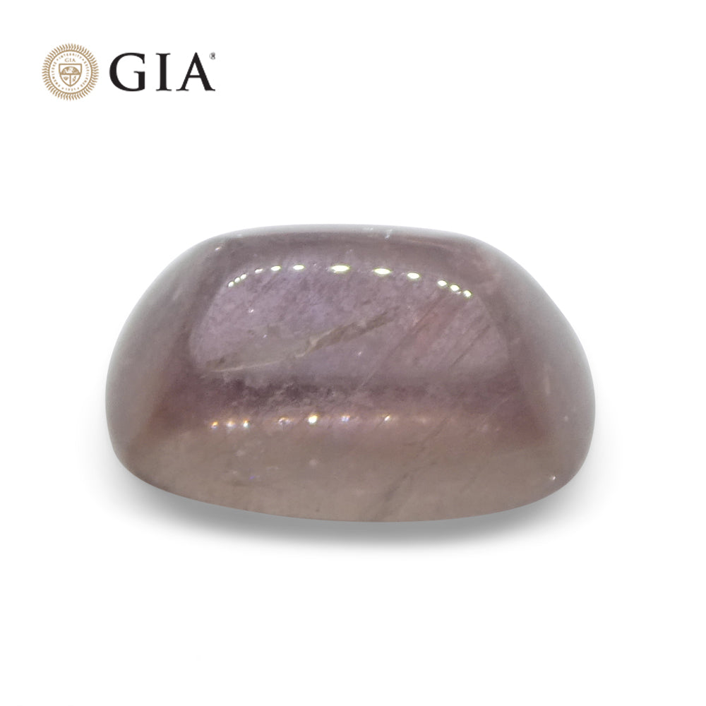 6.91ct Cushion Sugarloaf Cabochon Purplish Pink Sapphire GIA Certified Madagascar Unheated - Skyjems Wholesale Gemstones