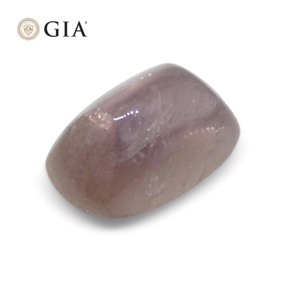 6.91ct Cushion Sugarloaf Cabochon Purplish Pink Sapphire GIA Certified Madagascar Unheated - Skyjems Wholesale Gemstones