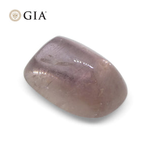 6.91ct Cushion Sugarloaf Cabochon Purplish Pink Sapphire GIA Certified Madagascar Unheated - Skyjems Wholesale Gemstones