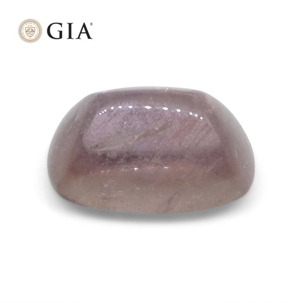 6.91ct Cushion Sugarloaf Cabochon Purplish Pink Sapphire GIA Certified Madagascar Unheated - Skyjems Wholesale Gemstones