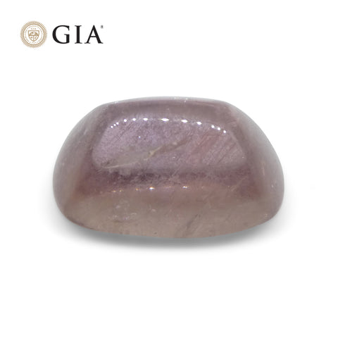 6.91ct Cushion Sugarloaf Cabochon Purplish Pink Sapphire GIA Certified Madagascar Unheated