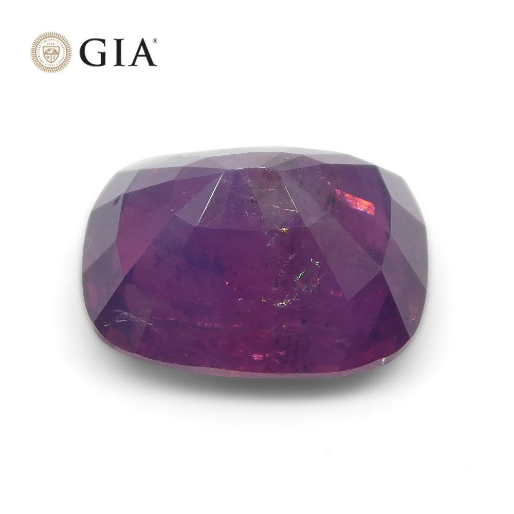 5.96ct Cushion Trapiche-Like Pinkish Purple Sapphire GIA Certified, Pakistan / Kasmir Unheated - Skyjems Wholesale Gemstones