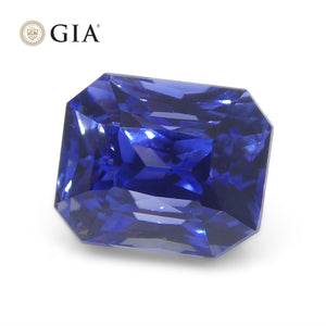 2.34ct Octagonal/Emerald Cut Blue Sapphire GIA Certified Sri Lanka - Skyjems Wholesale Gemstones