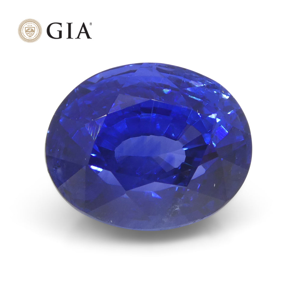 5.62ct Oval Blue Sapphire GIA Certified Sri Lanka - Skyjems Wholesale Gemstones