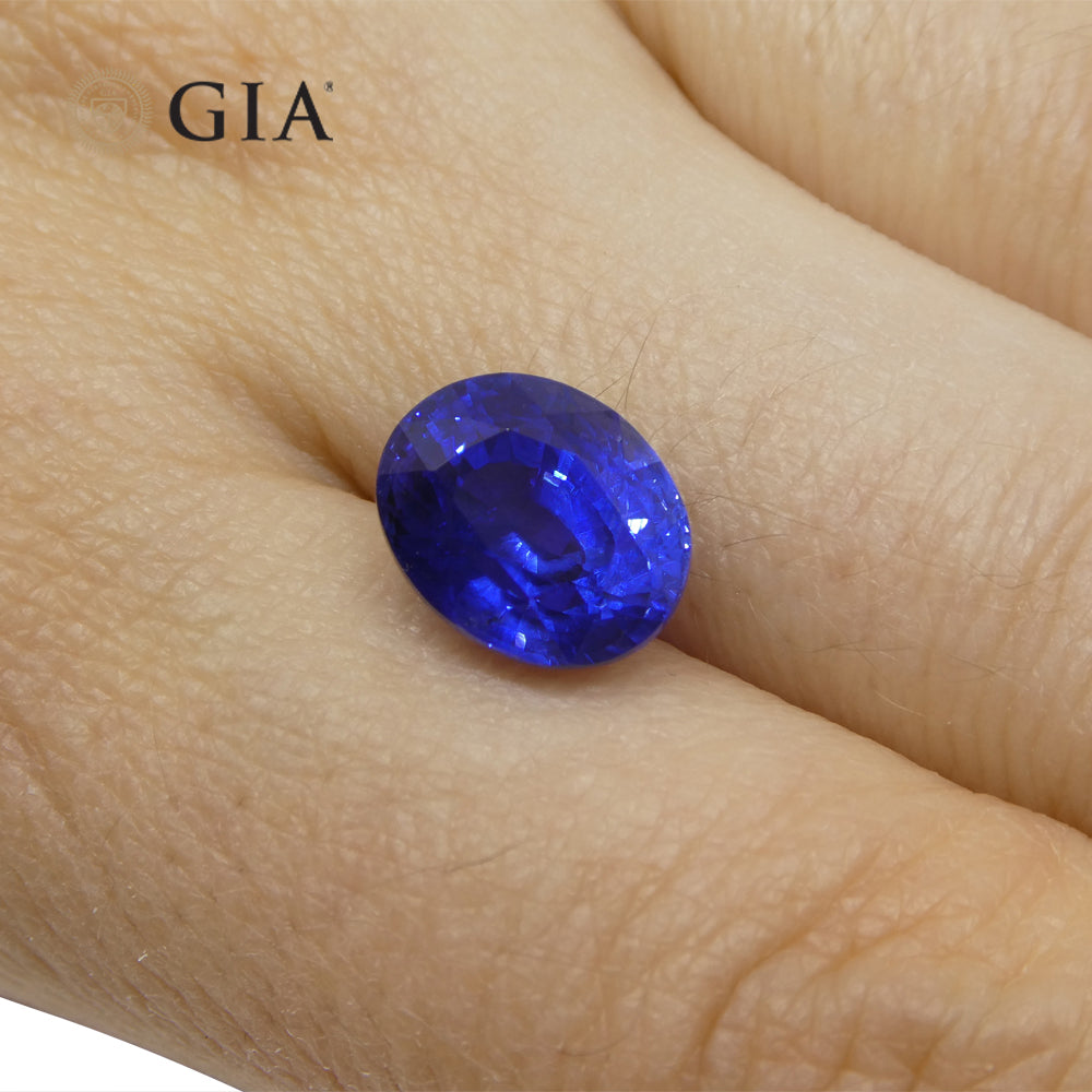 5.62ct Oval Blue Sapphire GIA Certified Sri Lanka - Skyjems Wholesale Gemstones