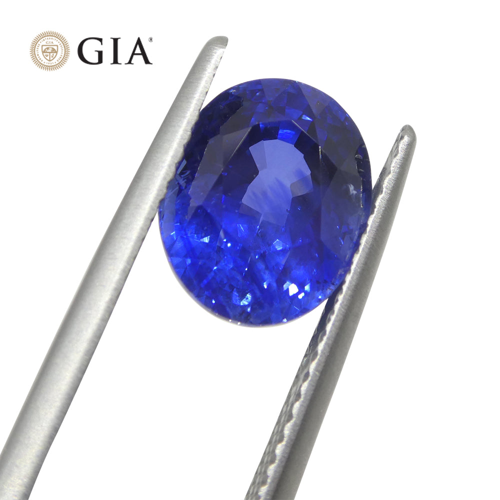 5.62ct Oval Blue Sapphire GIA Certified Sri Lanka - Skyjems Wholesale Gemstones