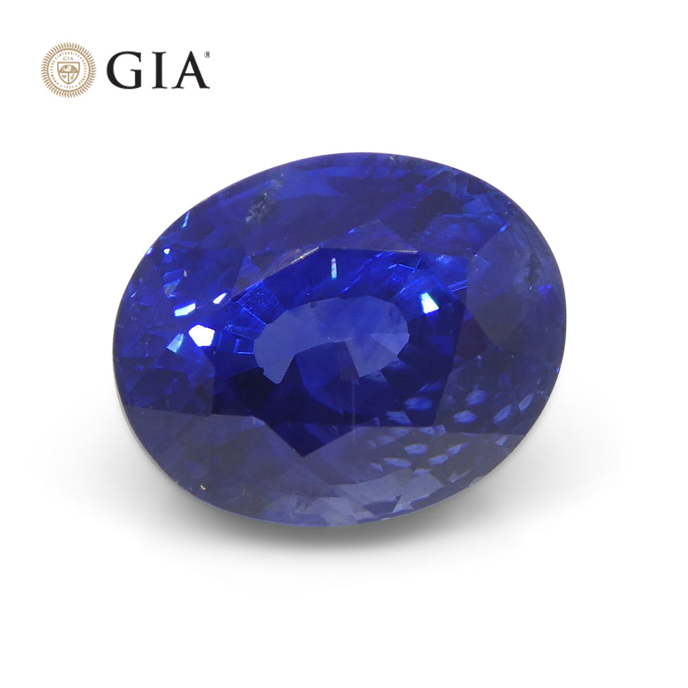 5.62ct Oval Blue Sapphire GIA Certified Sri Lanka - Skyjems Wholesale Gemstones