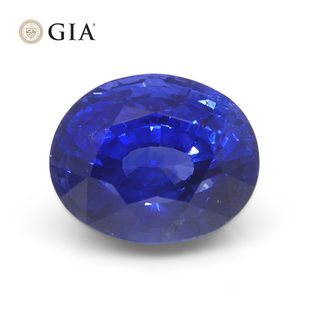 5.62ct Oval Blue Sapphire GIA Certified Sri Lanka - Skyjems Wholesale Gemstones