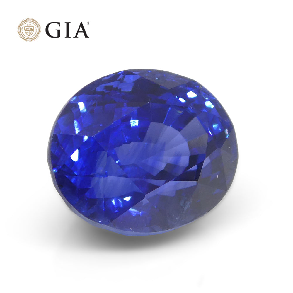 5.62ct Oval Blue Sapphire GIA Certified Sri Lanka - Skyjems Wholesale Gemstones