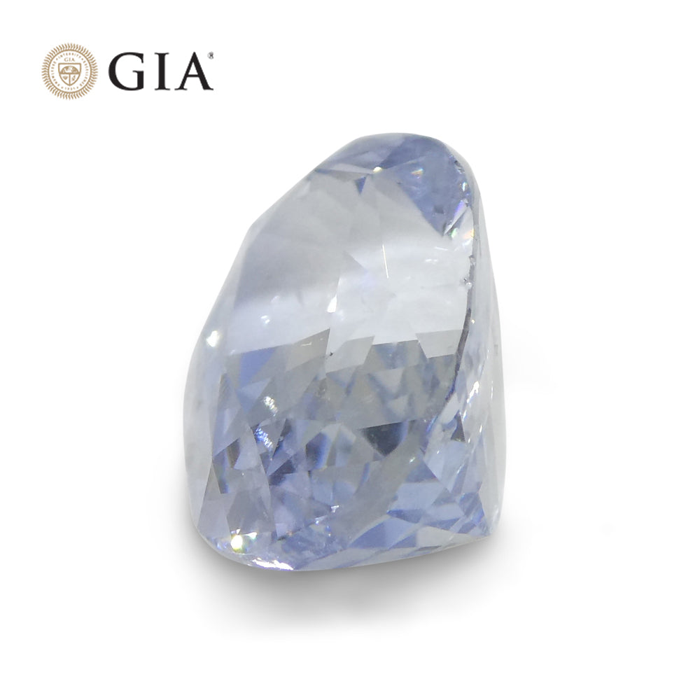 6.12ct Oval Icy Light Blue Sapphire GIA Certified Sri Lanka Unheated - Skyjems Wholesale Gemstones