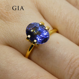 3.98ct Oval Blue Sapphire GIA Certified Sri Lanka - Skyjems Wholesale Gemstones