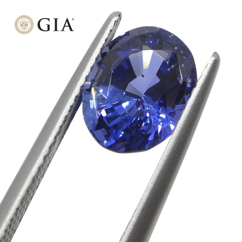 3.98ct Oval Blue Sapphire GIA Certified Sri Lanka - Skyjems Wholesale Gemstones