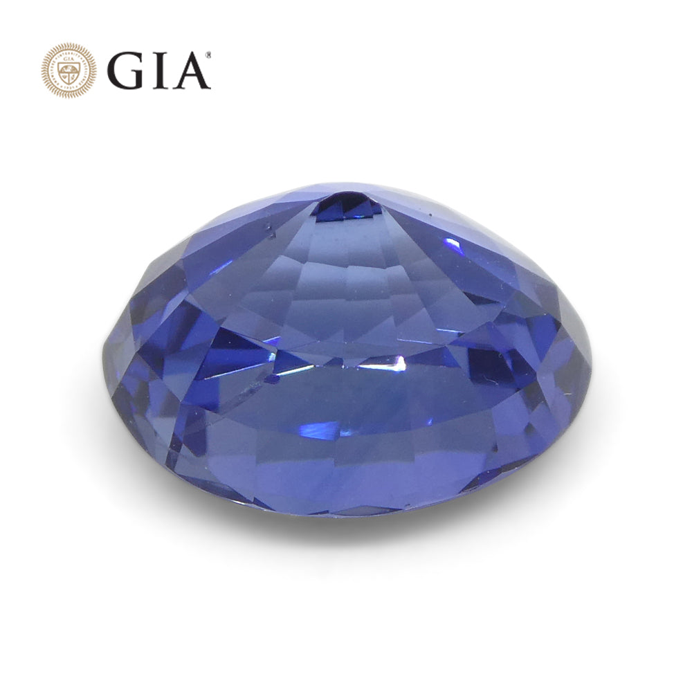 3.98ct Oval Blue Sapphire GIA Certified Sri Lanka - Skyjems Wholesale Gemstones