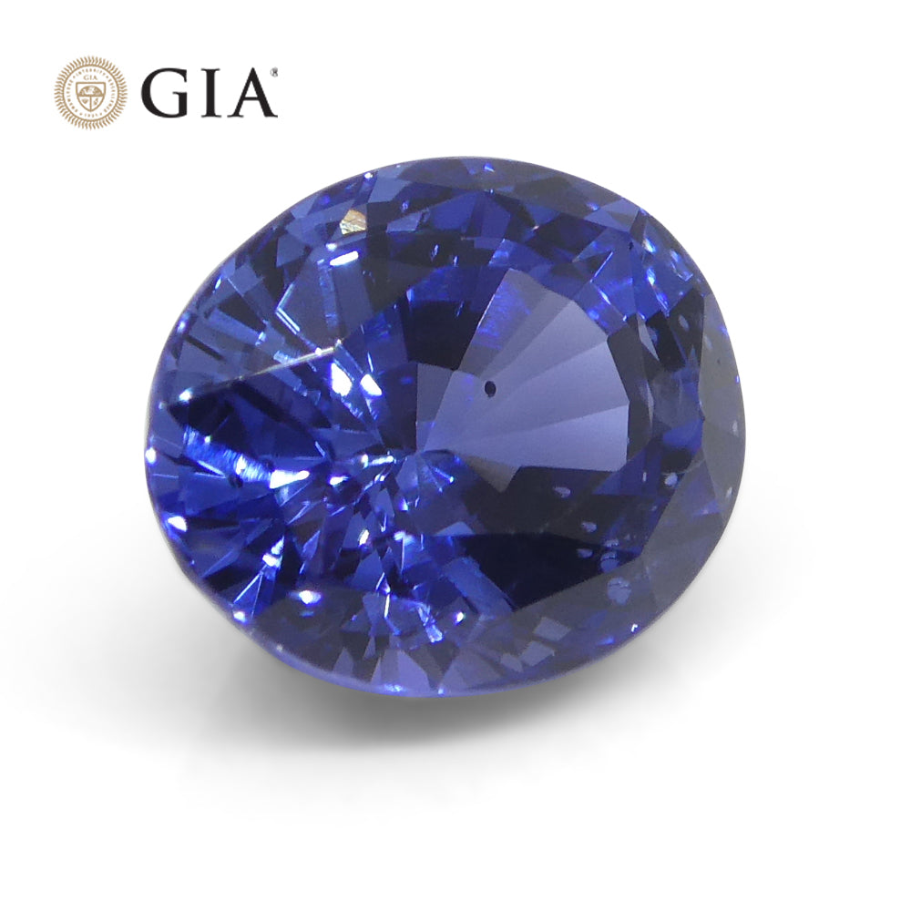 3.98ct Oval Blue Sapphire GIA Certified Sri Lanka - Skyjems Wholesale Gemstones