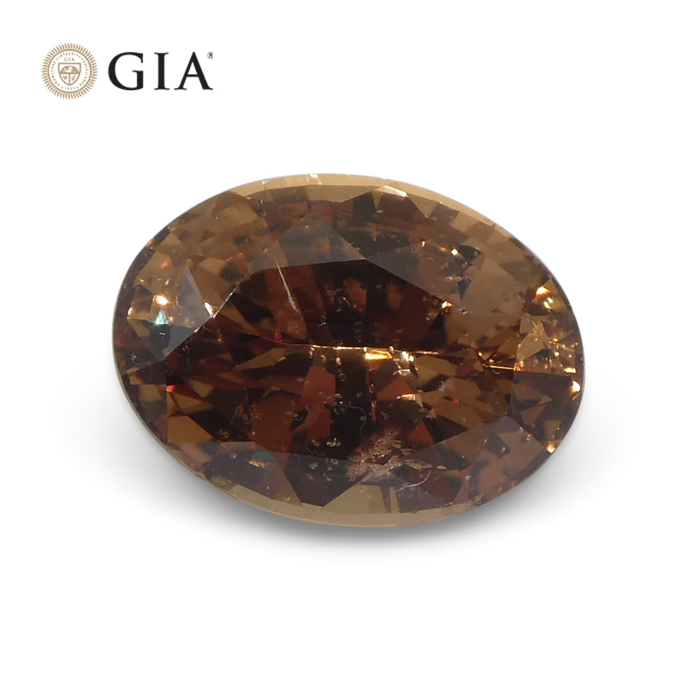 2.60ct Oval Brownish Pink Sapphire GIA Certified East Africa Unheated - Skyjems Wholesale Gemstones