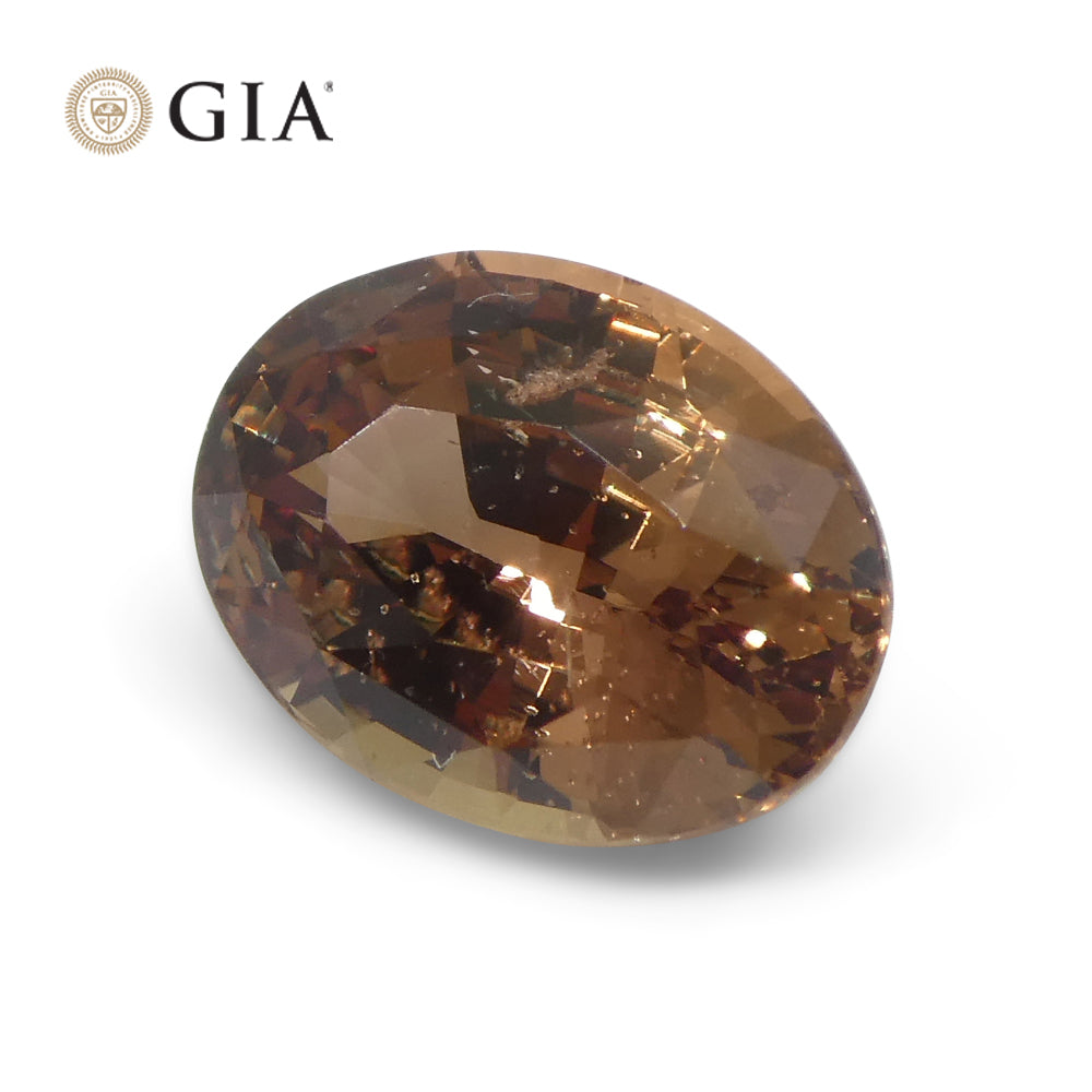 2.60ct Oval Brownish Pink Sapphire GIA Certified East Africa Unheated - Skyjems Wholesale Gemstones