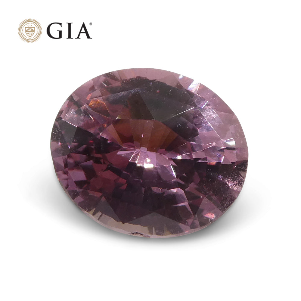 1.60ct Oval Purplish Pink Sapphire GIA Certified Madagascar Unheated - Skyjems Wholesale Gemstones