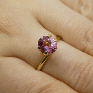 1.60ct Oval Purplish Pink Sapphire GIA Certified Madagascar Unheated - Skyjems Wholesale Gemstones