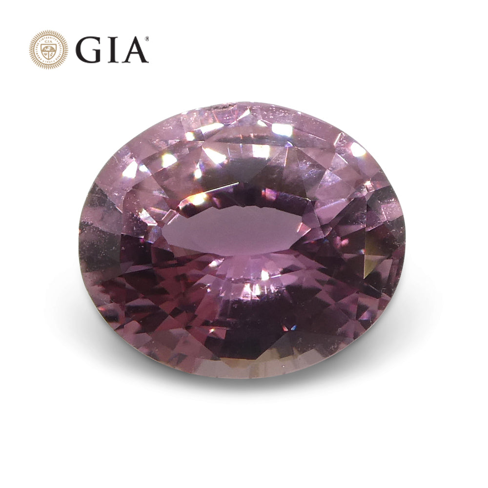 1.60ct Oval Purplish Pink Sapphire GIA Certified Madagascar Unheated - Skyjems Wholesale Gemstones