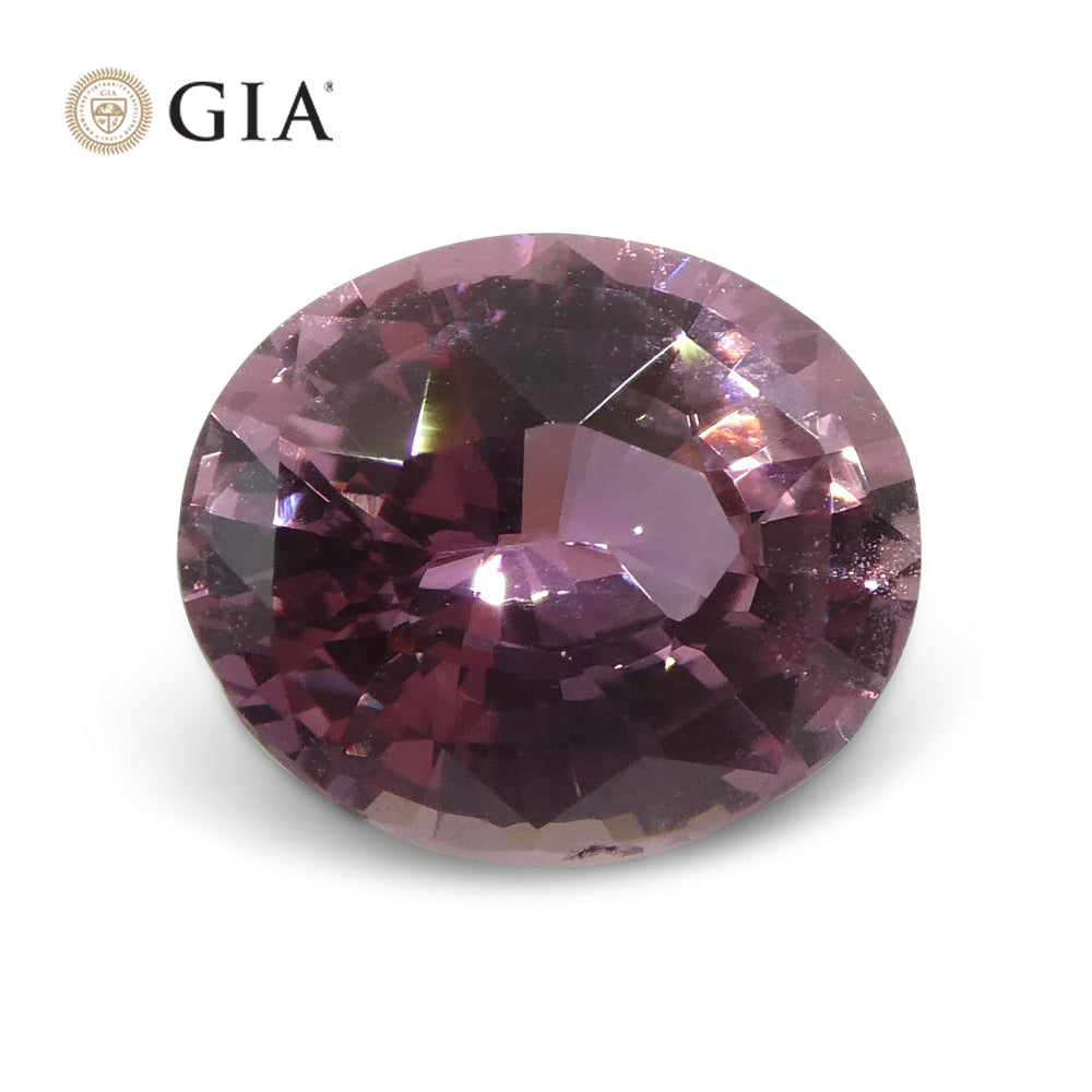 1.60ct Oval Purplish Pink Sapphire GIA Certified Madagascar Unheated - Skyjems Wholesale Gemstones