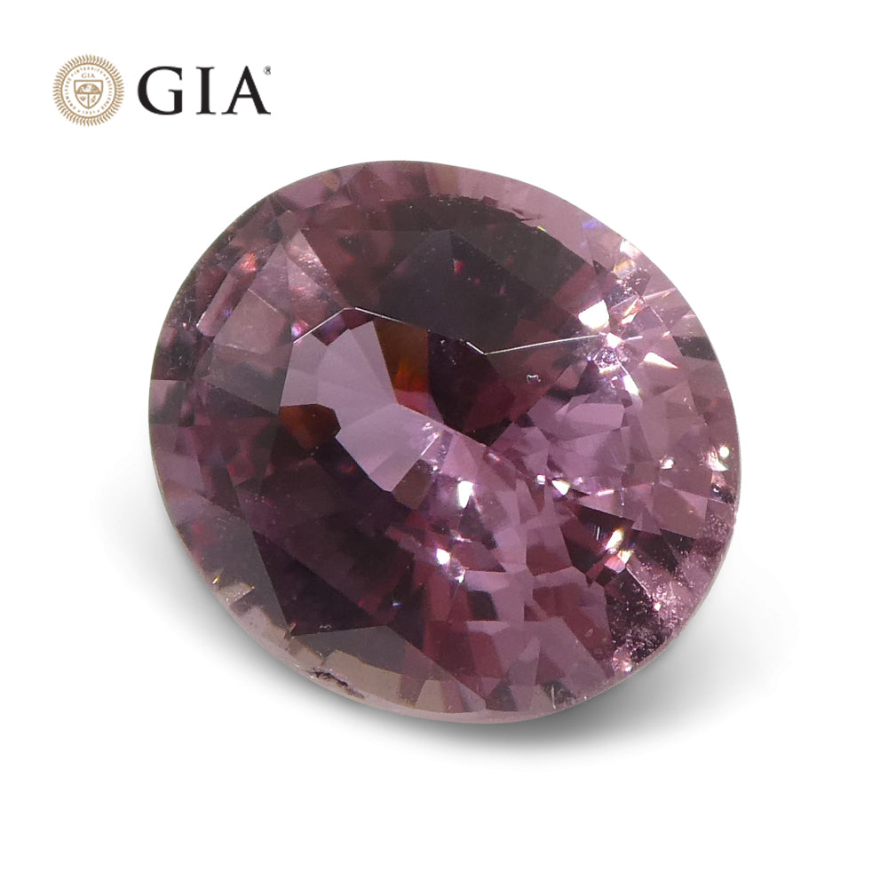 1.60ct Oval Purplish Pink Sapphire GIA Certified Madagascar Unheated - Skyjems Wholesale Gemstones