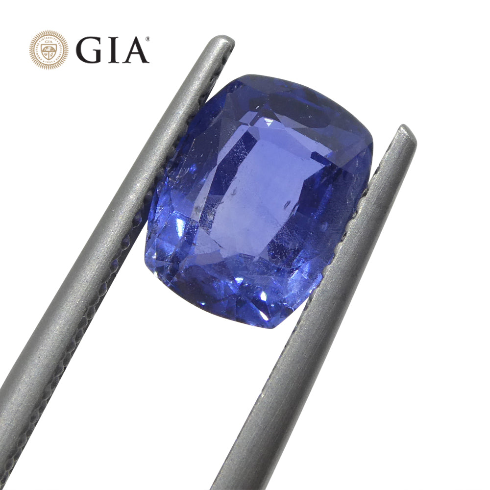 2.25ct Cushion Blue Sapphire GIA Certified Madagascar Unheated - Skyjems Wholesale Gemstones