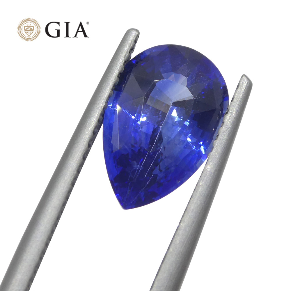 2.40ct Pear Blue Sapphire GIA Certified Sri Lanka - Skyjems Wholesale Gemstones