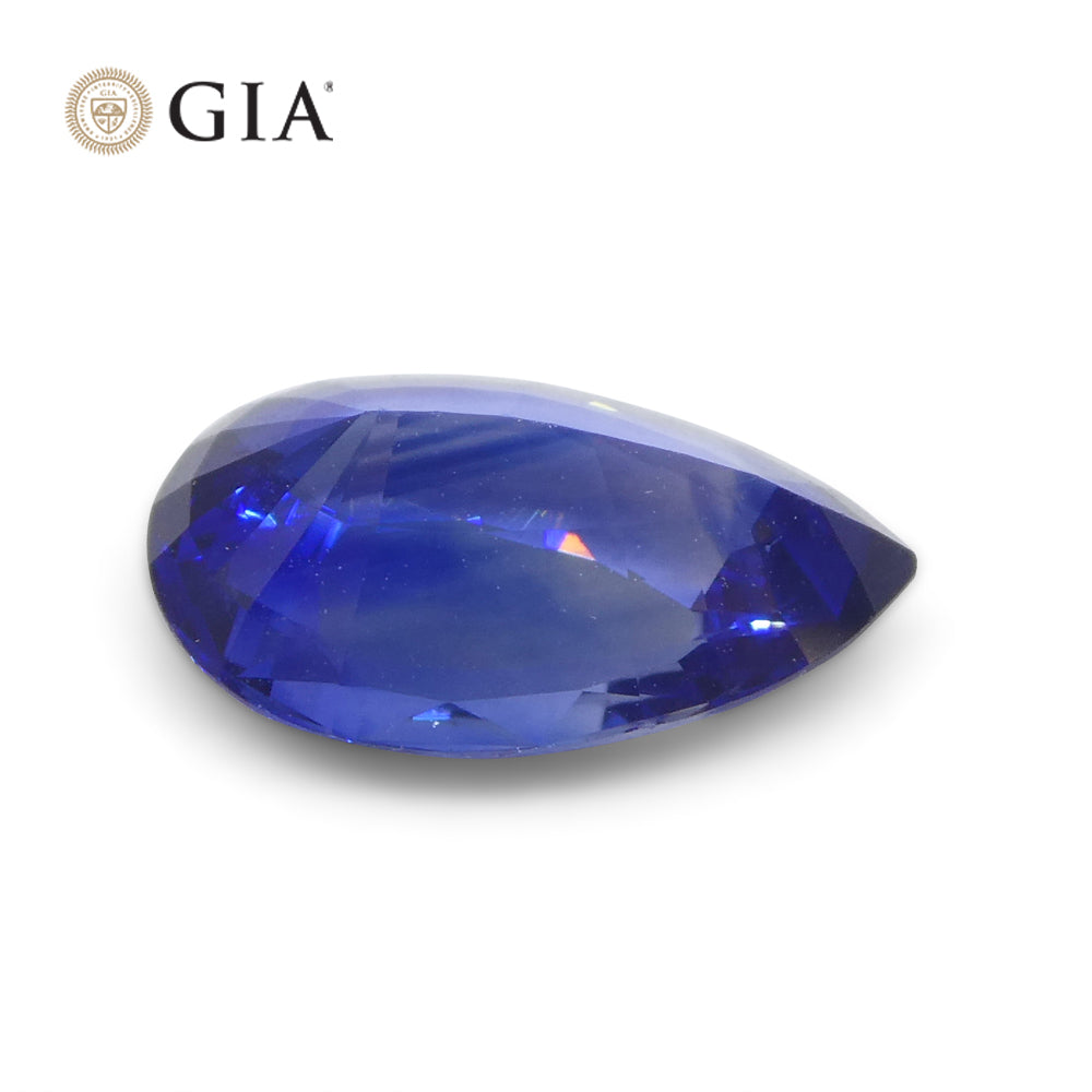 2.40ct Pear Blue Sapphire GIA Certified Sri Lanka - Skyjems Wholesale Gemstones