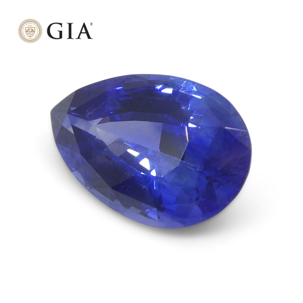 2.40ct Pear Blue Sapphire GIA Certified Sri Lanka - Skyjems Wholesale Gemstones