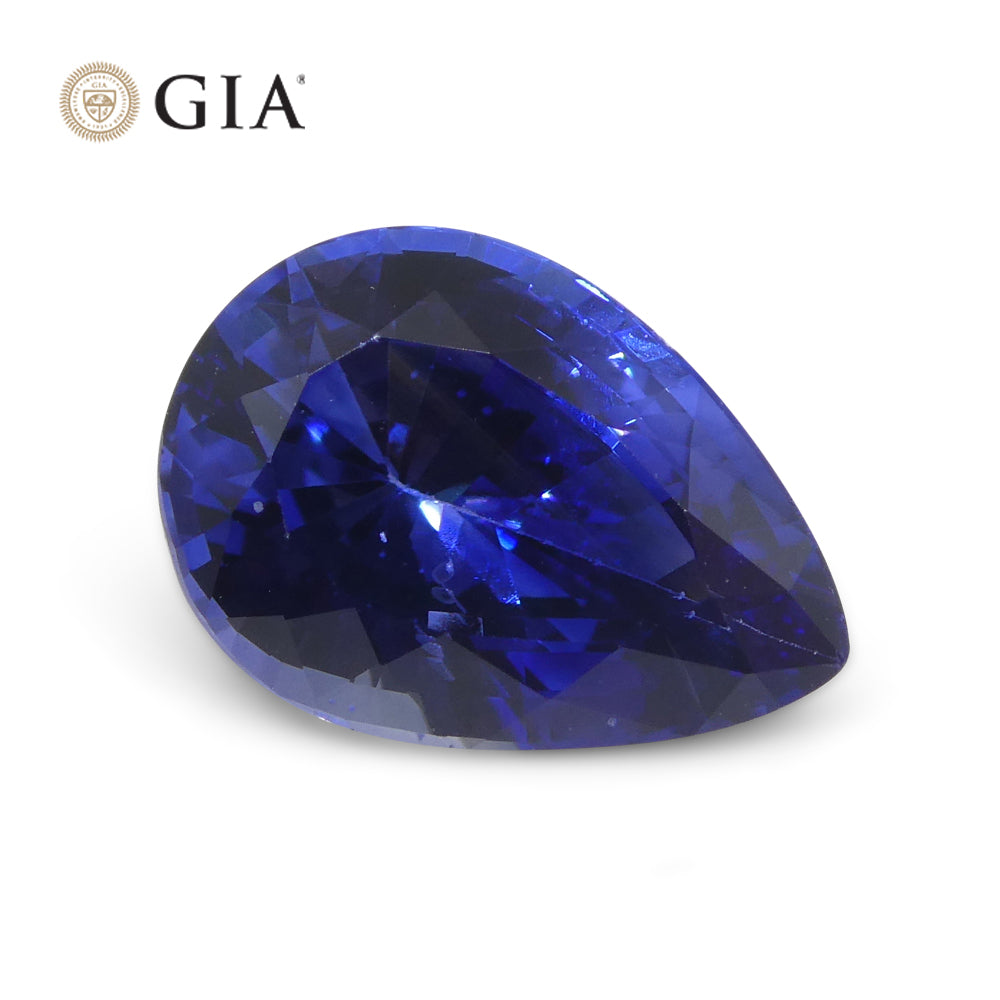 2.32ct Pear Blue Sapphire GIA Certified Sri Lanka - Skyjems Wholesale Gemstones