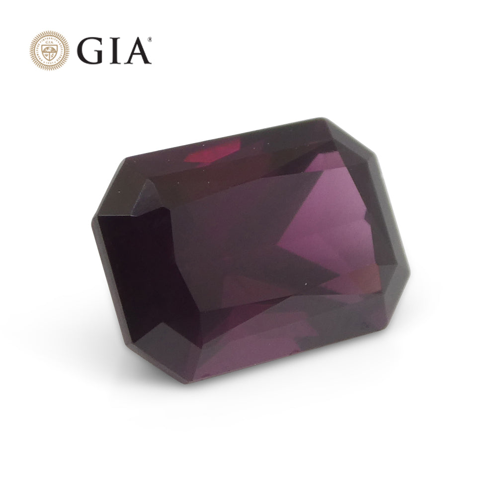 2.07ct Octagonal/Emerald Cut Purplish Red Spinel GIA Certified Unheated - Skyjems Wholesale Gemstones